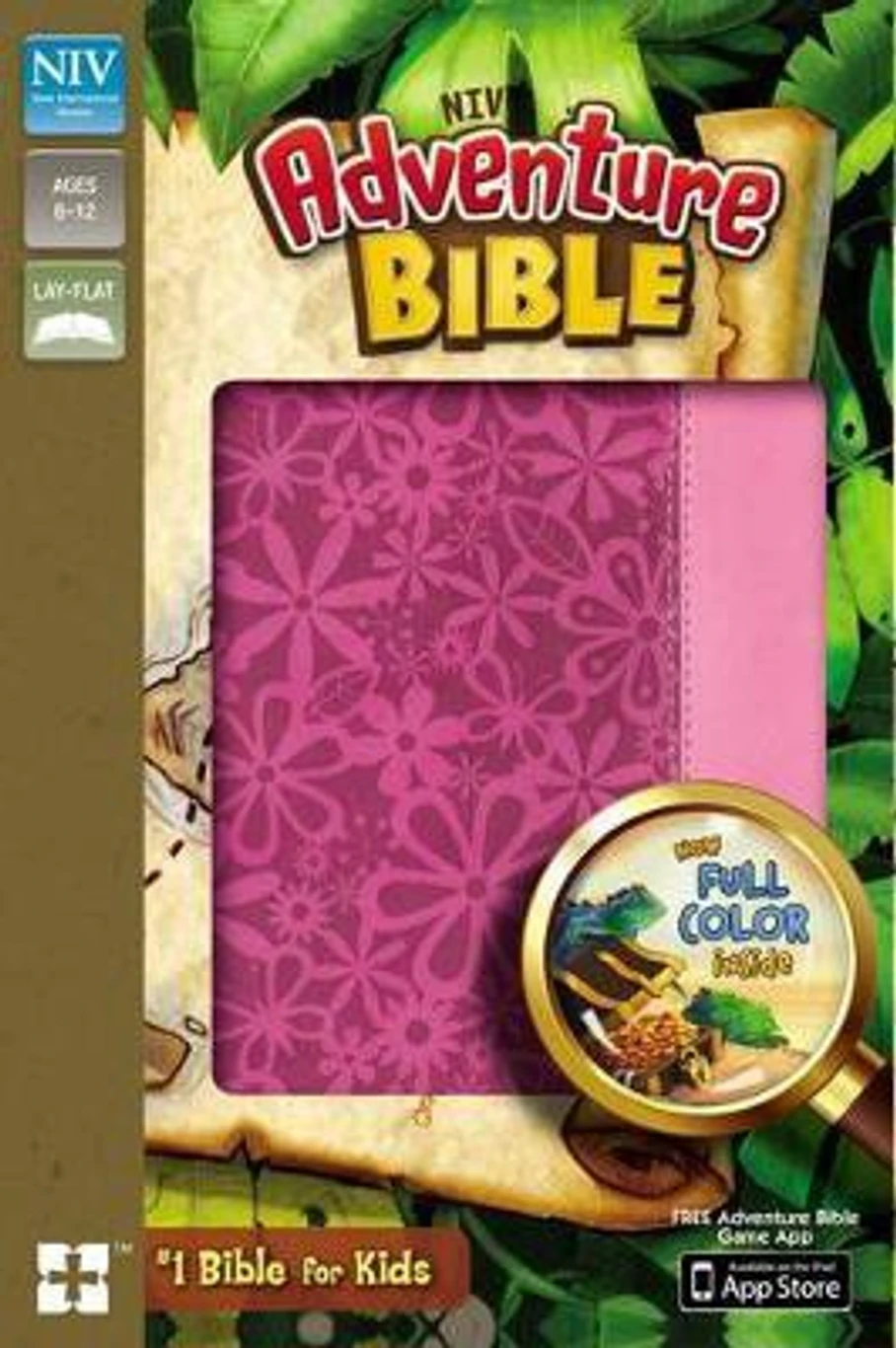 NIV, Adventure Bible, Leathersoft, Pink, Full Color: New International Version, Raspberry / Pink, Italian Duo-Tone(Adventure Bible)