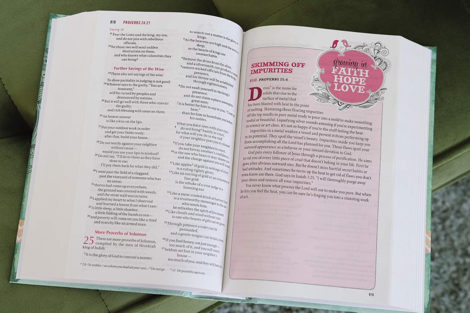 NIV, Bible for Teen Girls, Hardcover: Growing in Faith, Hope, and Love – The Perfect Christian Faith Gift for Your Teenage Girl, Age 13-18 - Image 2