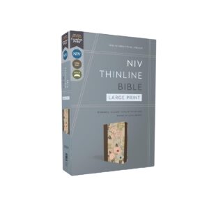 NIV, Thinline Bible, Large Print, Leathersoft, Floral, Zippered, Red Letter, Comfort Print