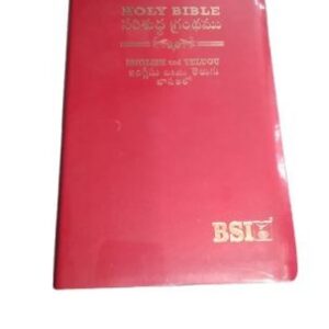 BSI Telugu/English Diglot Bible (Regular PU Leather, Burgundy/Navy Blue)
