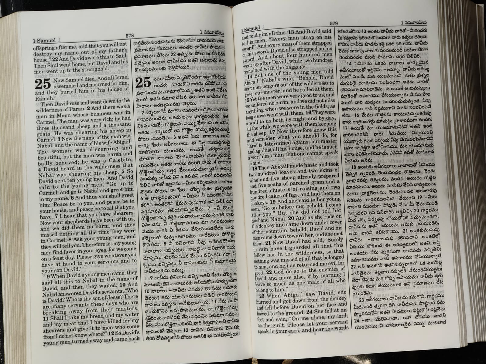 BSI Telugu/English Diglot Bible (Regular Hardback, Black/Burgundy) - Image 3
