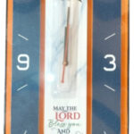 Rounded Rectangle Shape Wall Clock with Inspiring Bible Verse