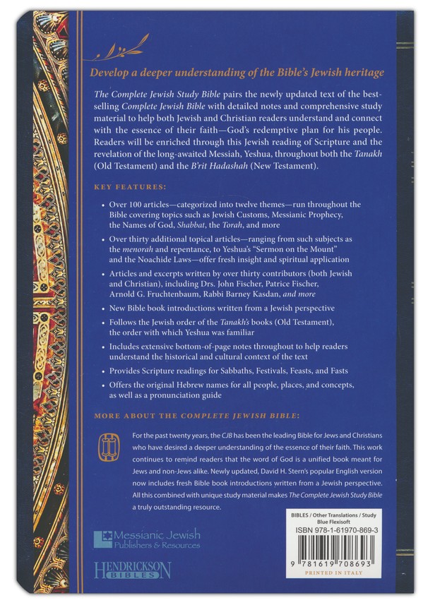 The Complete Jewish Study Bible (Flexisoft, Blue) – Illuminating the Jewishness of God's Word | ISBN 9781619708693 Messianic Bible Study Edition - Image 5