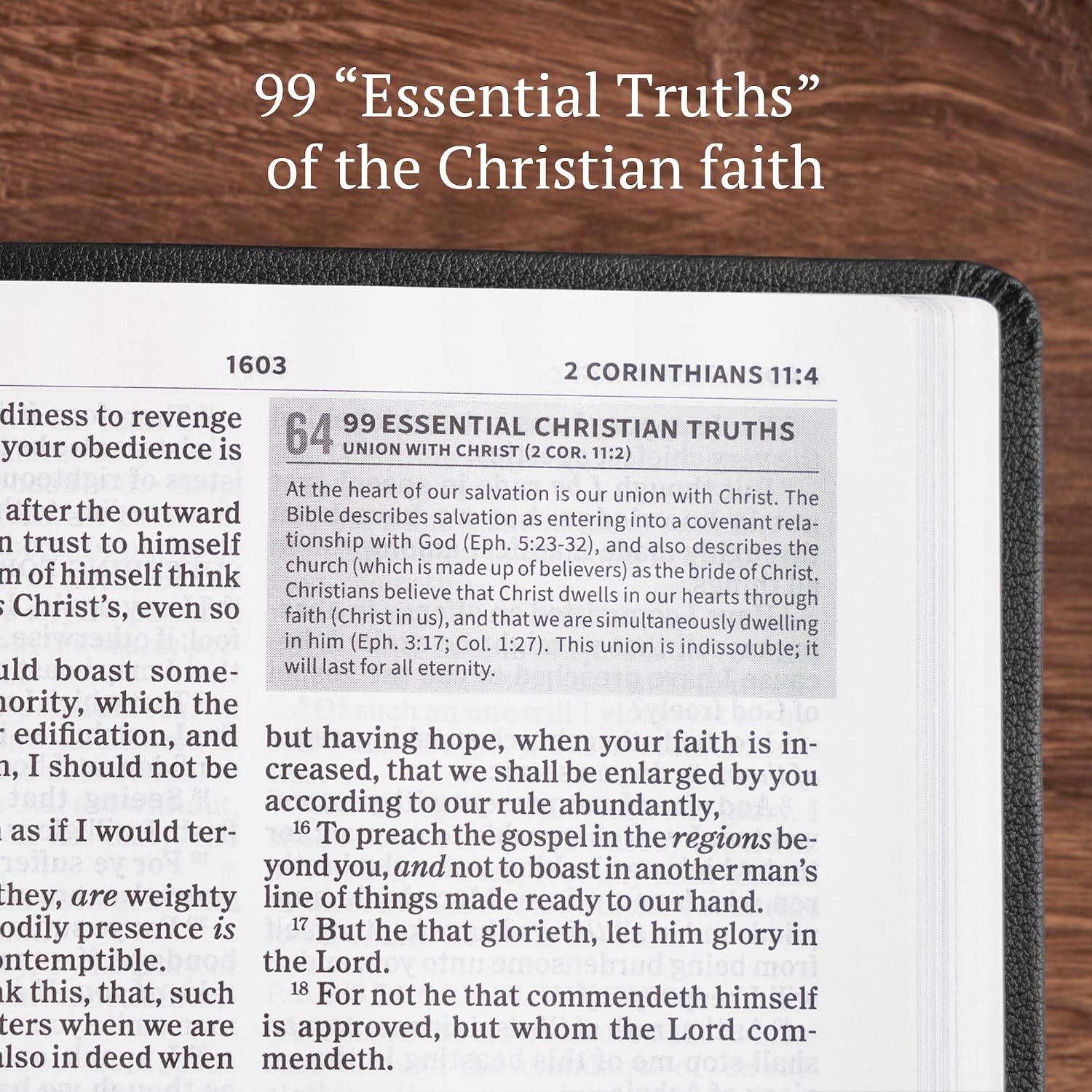 KJV Everyday Study Bible, Black/Navy Cross LeatherTouch (King James Version) – Compact Portable Edition by Holman Bible Publishers | ISBN: 9781462796977 - Image 3