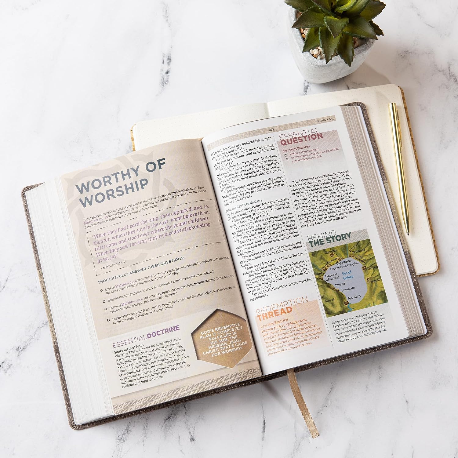 KJV Essential Teen Study Bible (Weathered Grey & Rose Gold Leathertouch) – Holy Bible King James Version with Devotionals, Study Tools & Maps (ISBN: 9781087731087) - Image 5