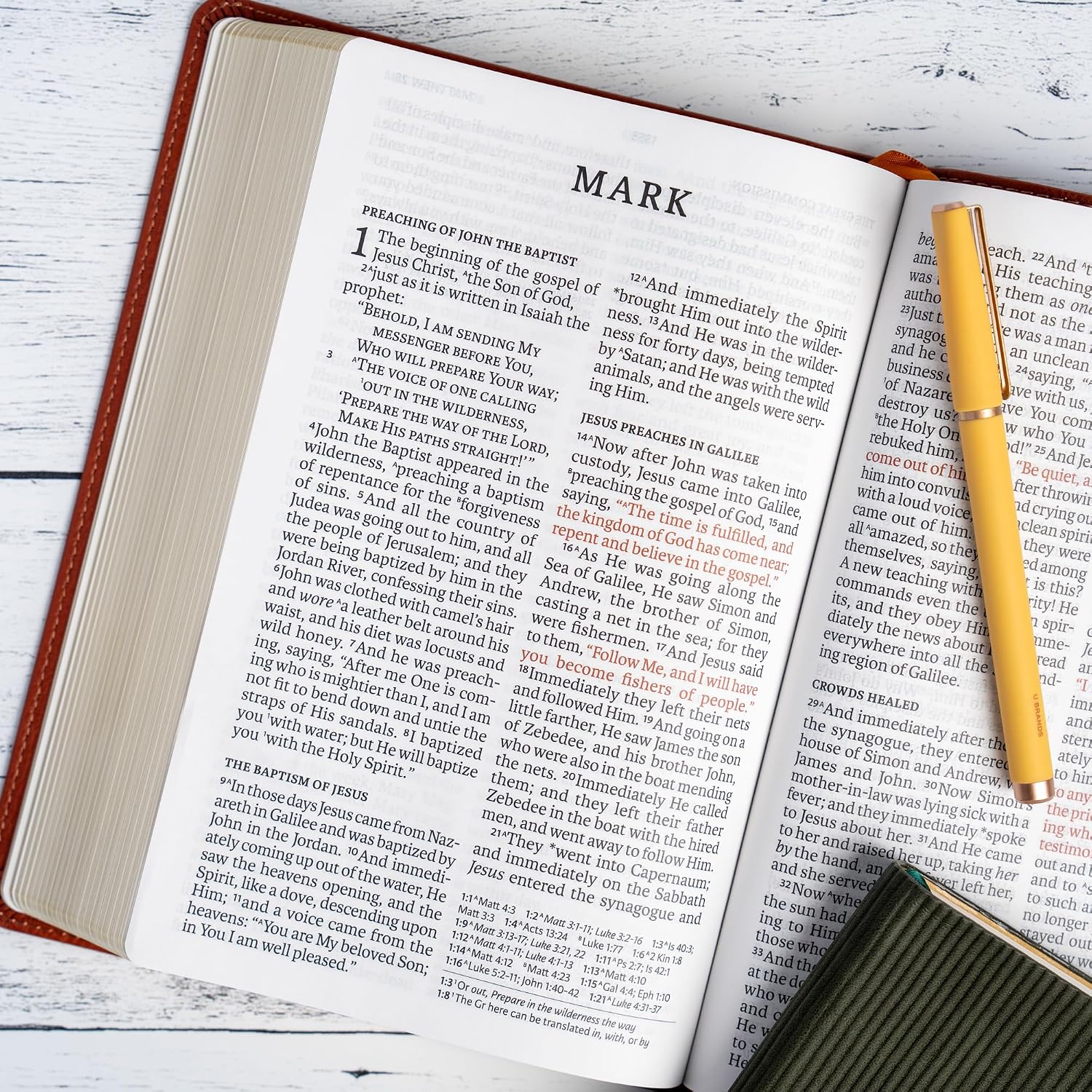 NASB Personal Size Bible LeatherTouch - Teal and Burnt Sienna - Image 3