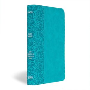 NASB Personal Size Bible LeatherTouch - Teal and Burnt Sienna