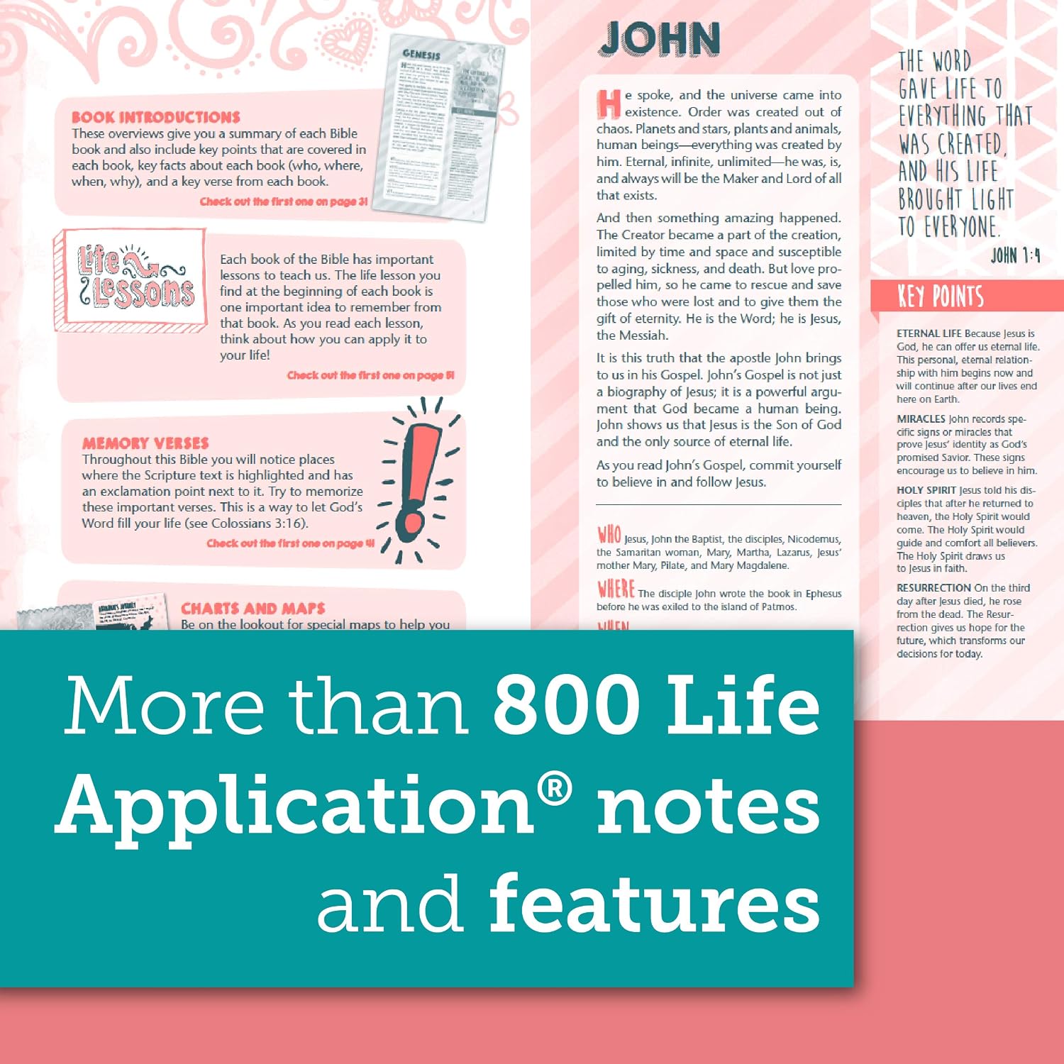 NLT Girls Life Application Study Bible, Hardcover – Tyndale New Living Translation Devotional Bible for Tween Girls, Ages 11–14 (ISBN: 9781414397818) - Image 5