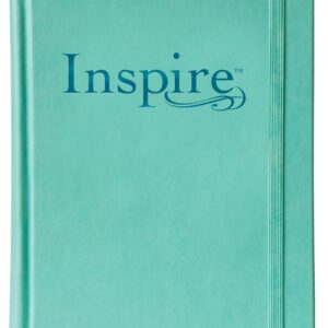 NLT Inspire Bible Hardcover LeatherLike (Aquamarine/Navy Blue) | Filament Enabled Journaling Bible