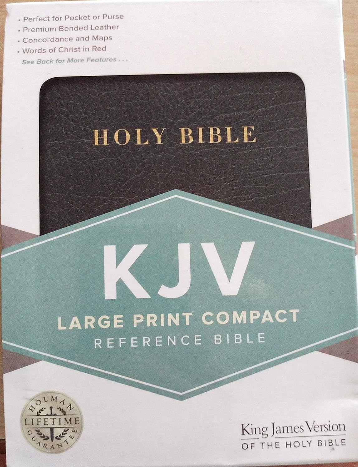 KJV Large Print Compact Bible, Black Bonded Leather | ISBN 9781433644610